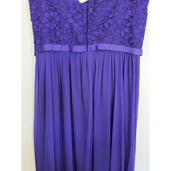 David’s Bridal Dress Size 10 Purple Regency Strapless Bridesmaid/Prom NEW - Picture 9 of 10